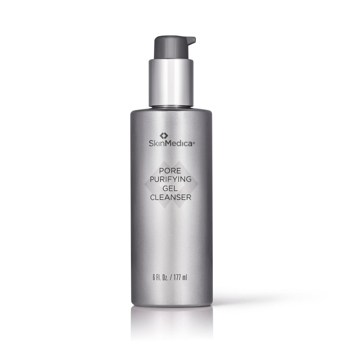 SkinMedica dispensing gel from pump demonstrating easy application and controlled use