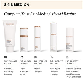 SkinMedica retinol 0.25 box with ingredients list for ingredient transparency