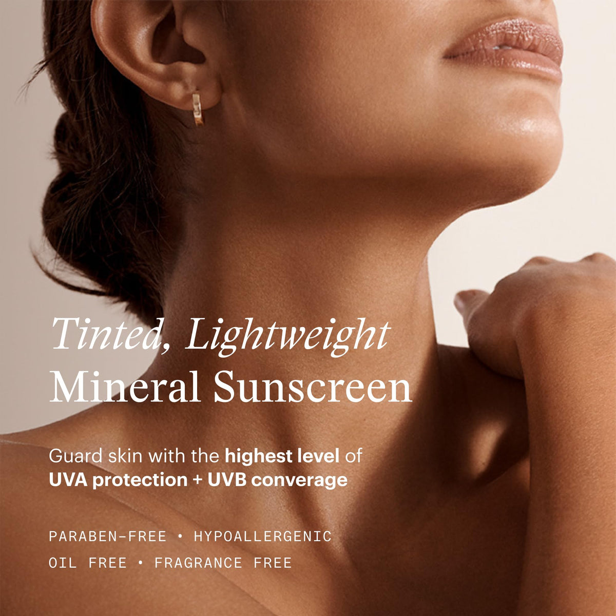 SkinMedica sunscreen dispensing nozzle delivering controlled amount