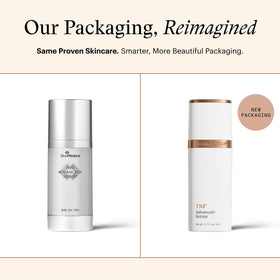 SkinMedica close-up of dual-chamber delivery highlighting preserved active potency benefit