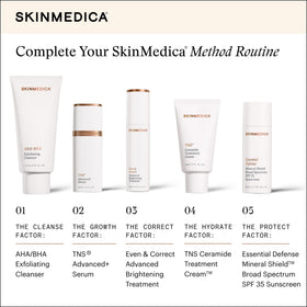 SkinMedica cream used after procedure showing soothing, calming application