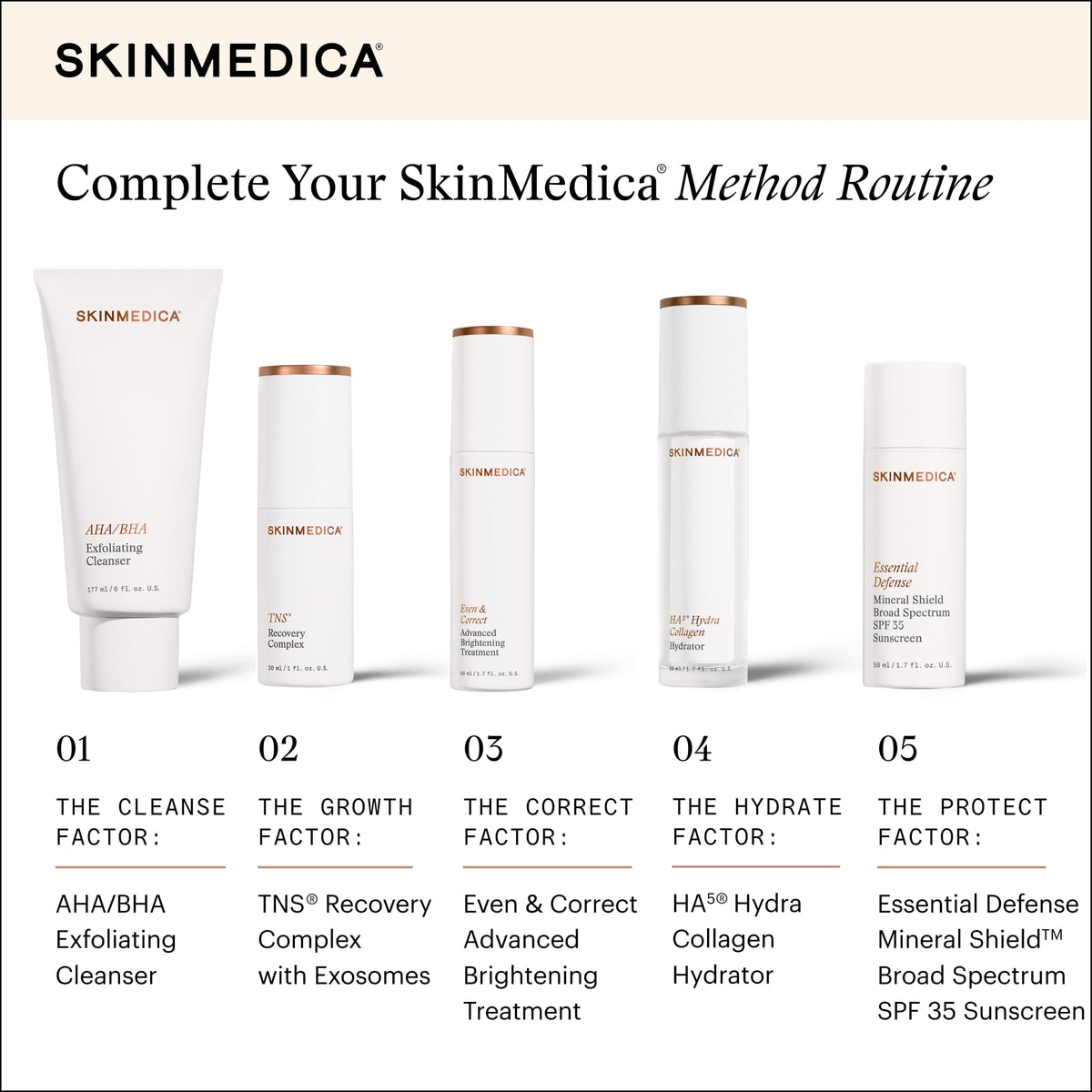 SkinMedica tube on a bathroom shelf in lifestyle setting showing daily routine integration