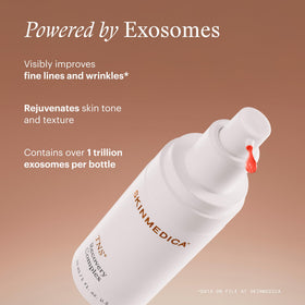 SkinMedica pump dispense detail showing hygienic application and precise dosing benefit