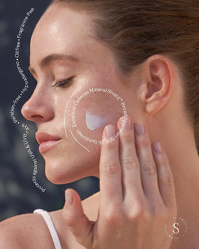 SkinMedica on bathroom vanity illustrating everyday use and quick application benefit