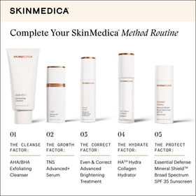 SkinMedica tube in a travel pouch for on-the-go sun protection