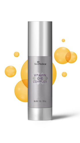 SkinMedica bottle front packaging showing label and 1 oz size, highlights clean formulation
