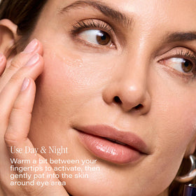 SKINN balm being applied with fingertip demonstrating gentle application benefit