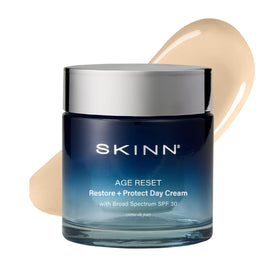 SKINN front packaging showing jar and SPF clarity benefit