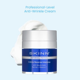 SKINN open jar revealing rich cream texture that smooths and hydrates