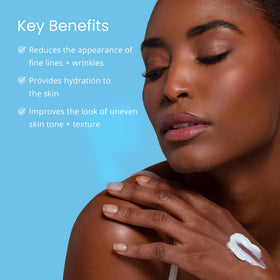 SKINN close-up of cream texture highlighting hyaluronic plumping action