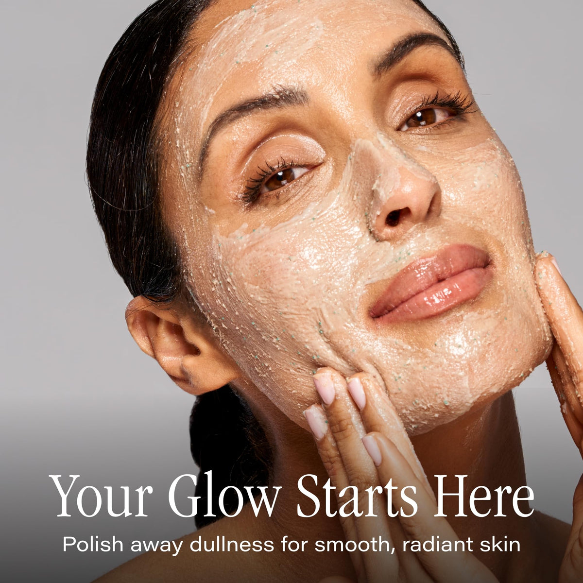 SKINN close-up of scrub texture highlighting exfoliating crystals for polish