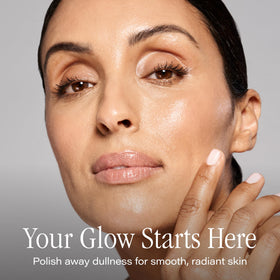SKINN DermAppeal close-up texture of scrub crystals demonstrating brightening action