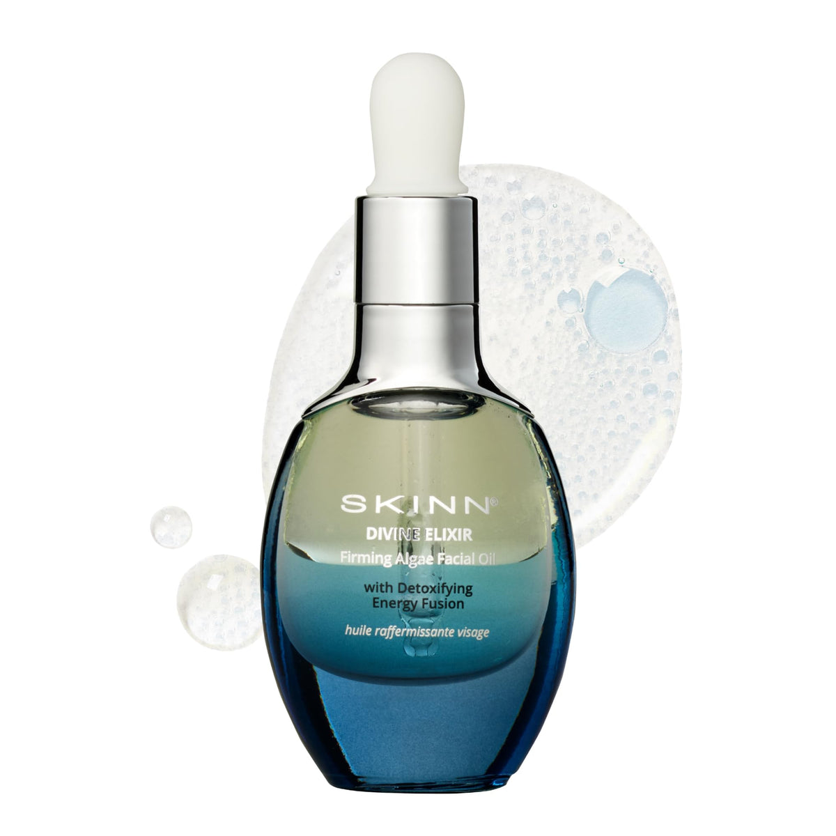 SKINN front bottle shot showing sleek packaging and nourishing benefits