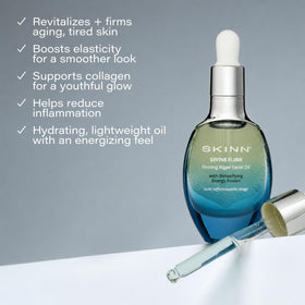 SKINN oil texture on skin close-up demonstrating lightweight finish