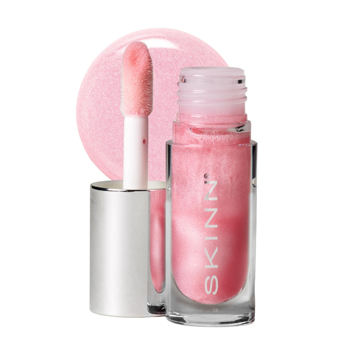 SKINN front packaging showing lip oil tube and branding, promoting hydration