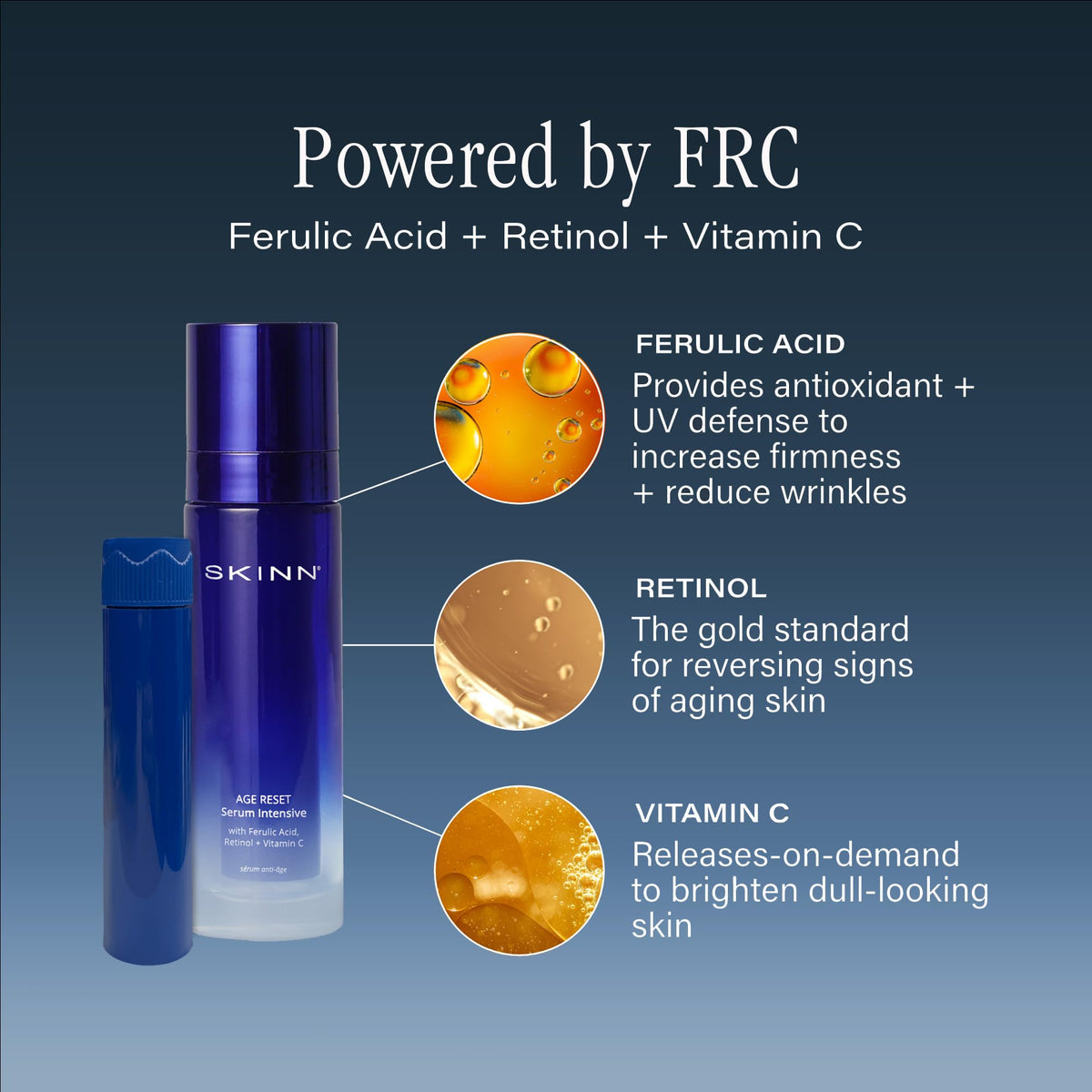 SKINN pump releasing a serum droplet for precise, mess-free application