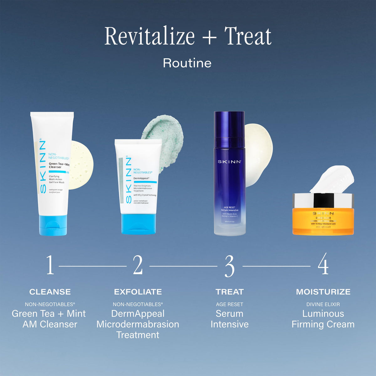 SKINN serum next to coin for size comparison showing compact refill volume