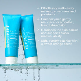 SKINN open tube dispensing cream illustrating easy application and control