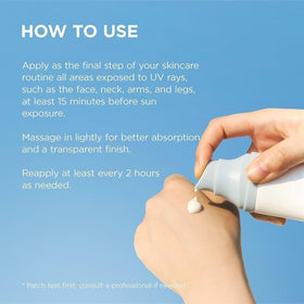 SKINSINS sunscreen layered under makeup showing no white cast benefit