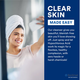 SkinSmart back-of-pack label showing usage directions and benefits for targeted areas