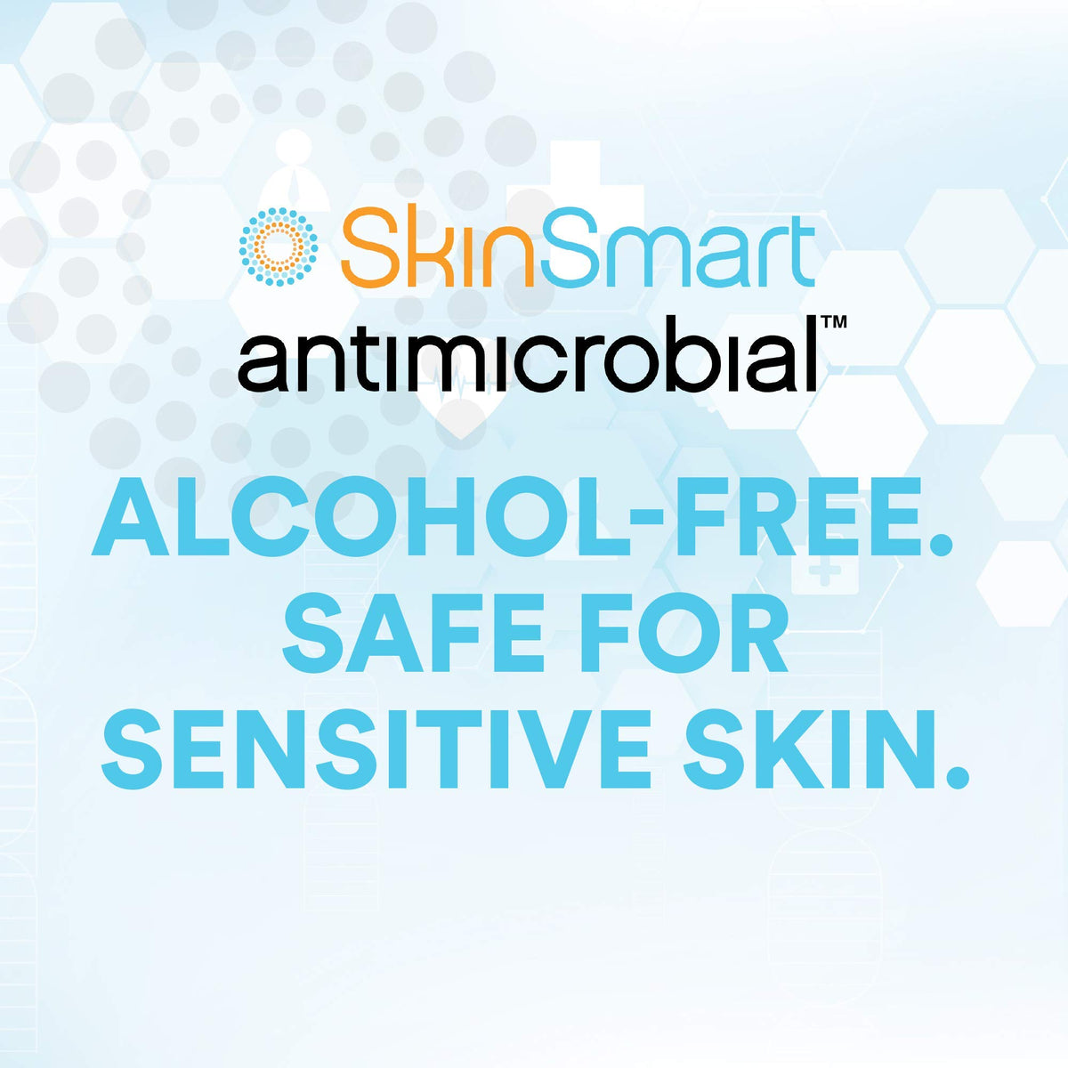 Close-up of skin after SkinSmart spray showing no residue and gentle skin-friendly benefit