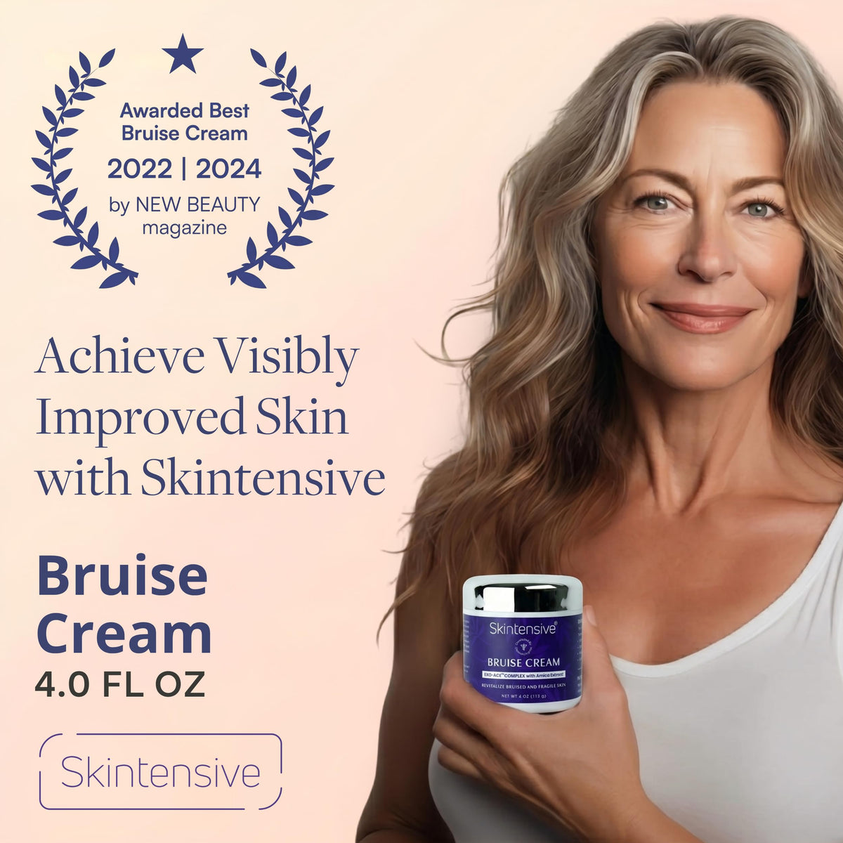 SKINTENSIVE application on forearm demonstrating gentle massage and quick absorption