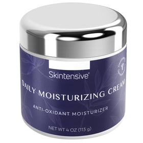 SKINTENSIVE packaging label detail highlighting dermatologist-developed formula