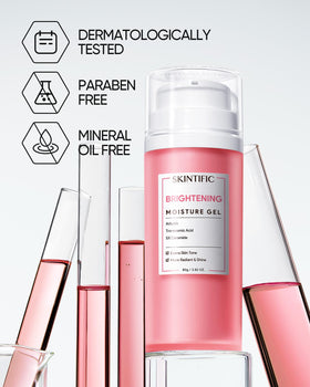 SKINTIFIC before and after comparison showing more even skin tone results