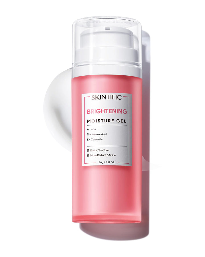 SKINTIFIC jar front view showing brightening cream packaging and trust cues