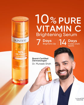 SKINTIFIC dual-chamber mechanism close-up, highlights oxidation protection benefit