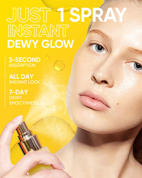 SKINTIFIC close-up of dual-layer serum and oil demonstrating active mix