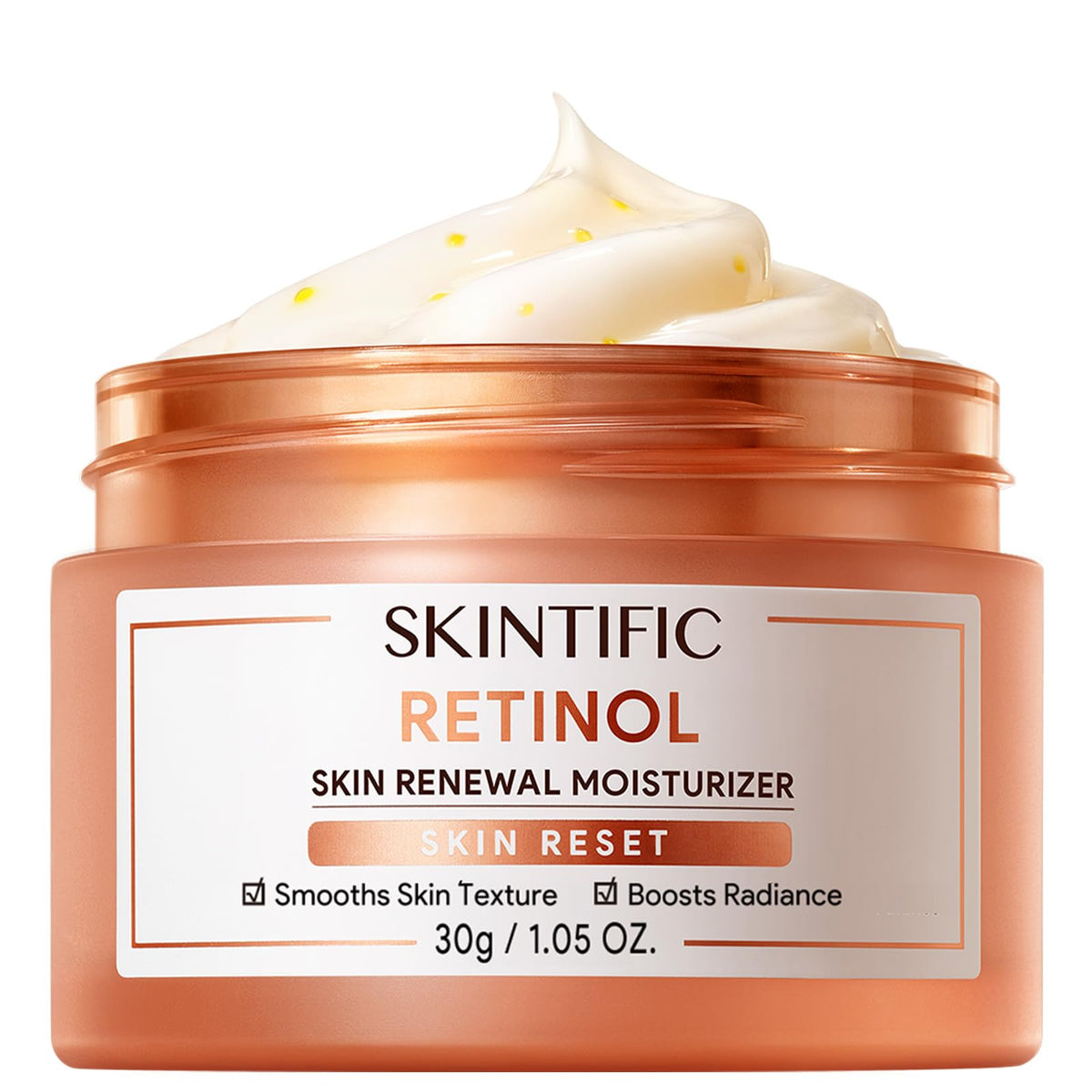 SKINTIFIC front packaging showing simple clinical design and product clarity