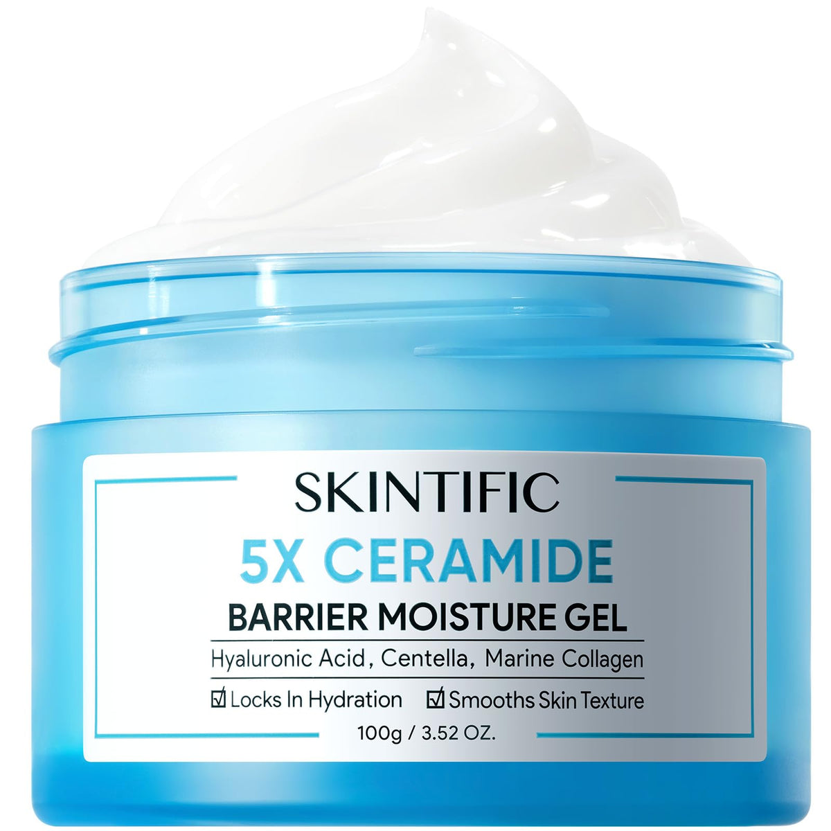 SKINTIFIC front packaging showing 100g tube and benefits