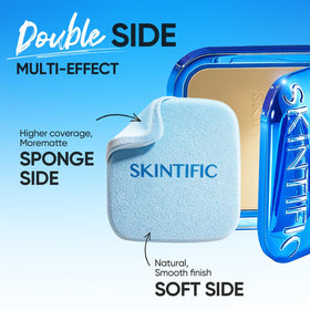 SKINTIFIC compact inside handbag lifestyle shot for convenient touch-up benefit
