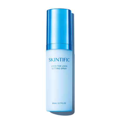 SKINTIFIC front packaging of Lock The Look setting spray showing product branding and size