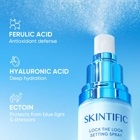SKINTIFIC fine texture on skin close-up showing pore-blurring and soft-matte effect