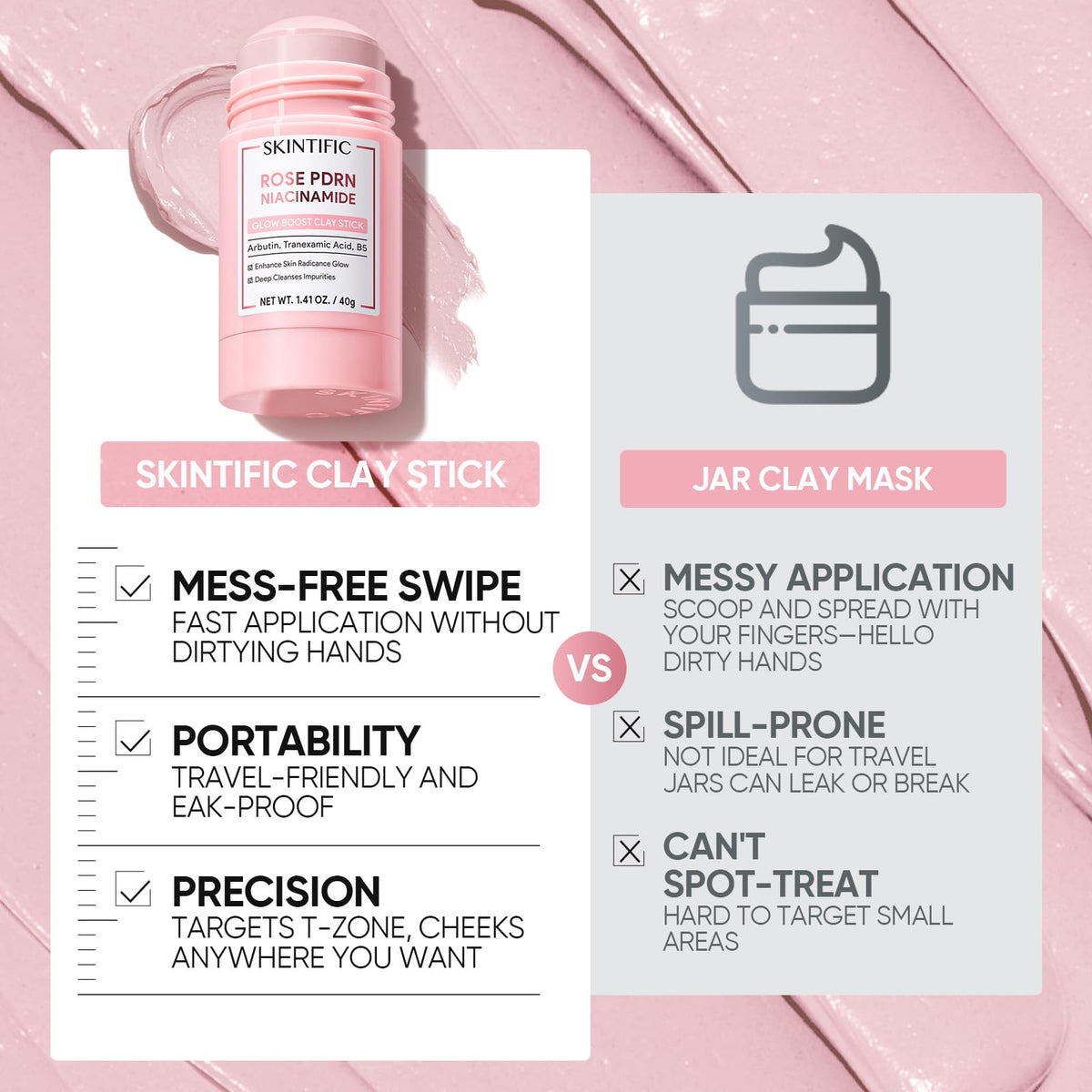 SKINTIFIC after-rinse skin showing cleaner pores and brighter tone