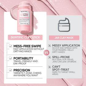 SKINTIFIC after-rinse skin showing cleaner pores and brighter tone