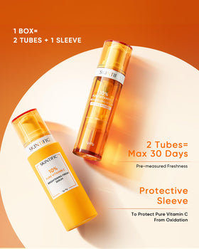 SKINTIFIC bottle held in hand for scale, indicates travel-friendly convenience benefit