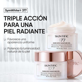 SKINTIFIC texture close-up showing gel-cream finish for fast absorption benefit