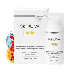 Skinuva Brite front packaging showing product and brightening benefit