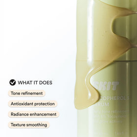 Skit bottle in hand depicting 1.69 fl oz scale and travel-friendly size benefit