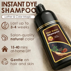 Sklight bottle in use applied to hair in shower for fast at-home coloring