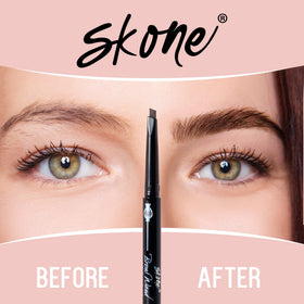 Skone Brow Wand label and shade marking Chocolate for easy color selection