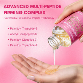 SKSOYT bottle label detail highlighting multi-peptide complex benefits