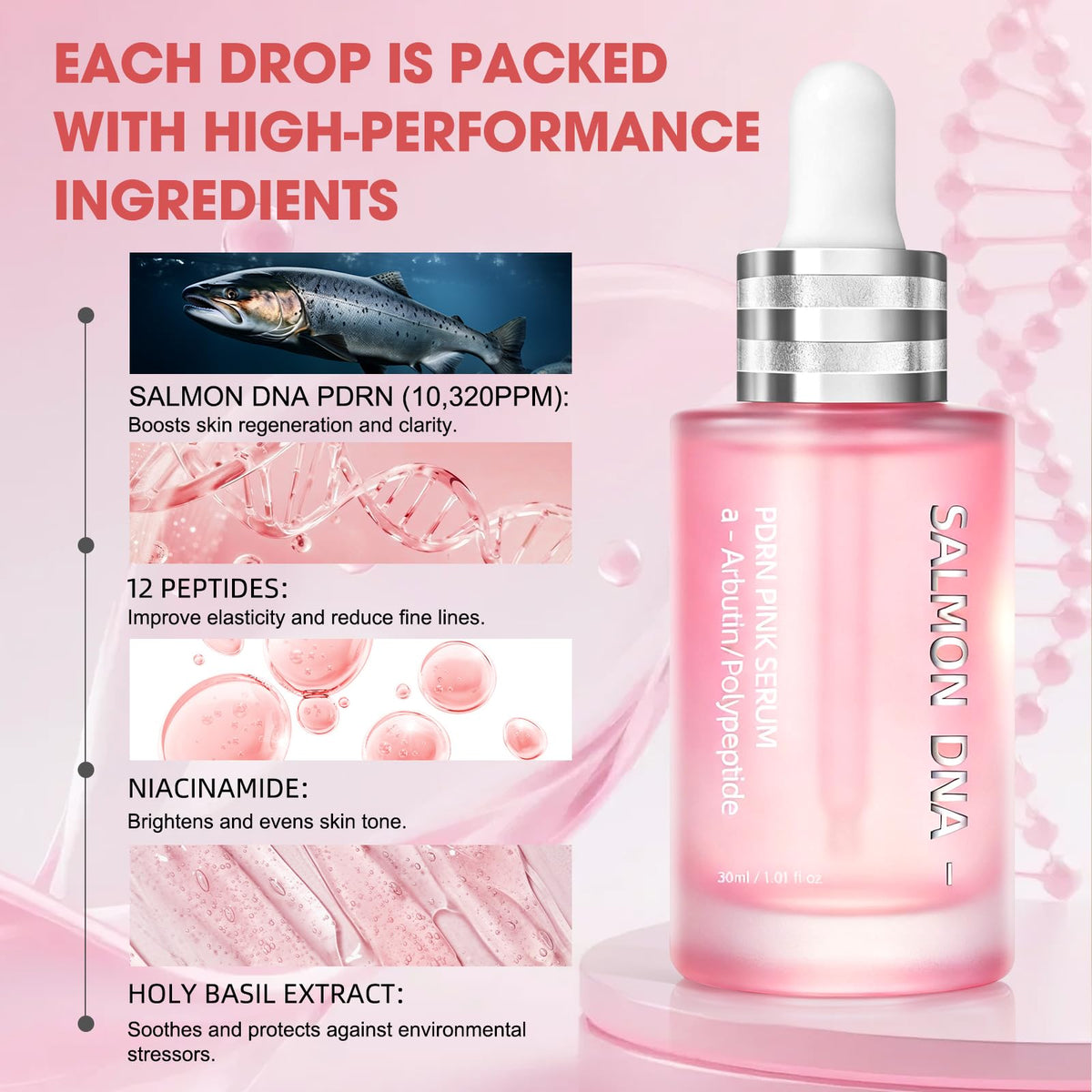 SKSOYT serum pouring from dropper, demonstrating easy application and precise dosing