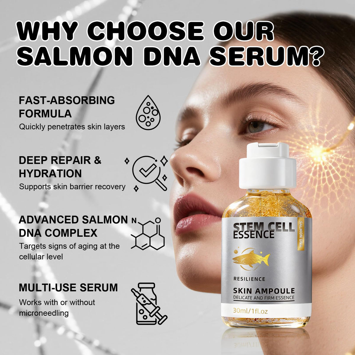 SKSOYT serum texture close-up highlighting lightweight, fast-absorbing formula