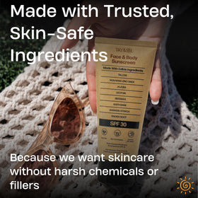 Sky and Sol application on face demonstrating easy blending and makeup-ready feel