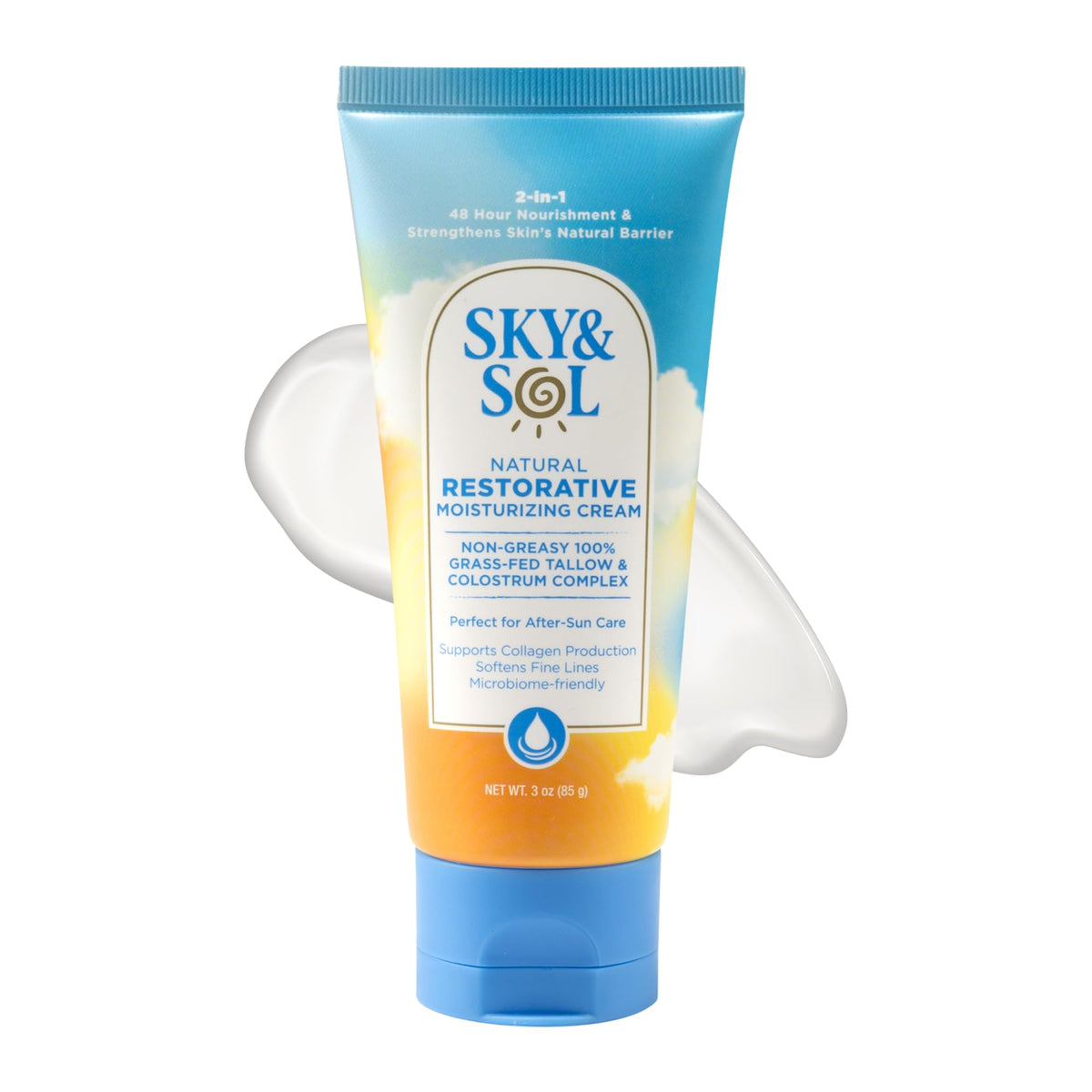 Sky and Sol jar front view showing clean label and compact size benefit