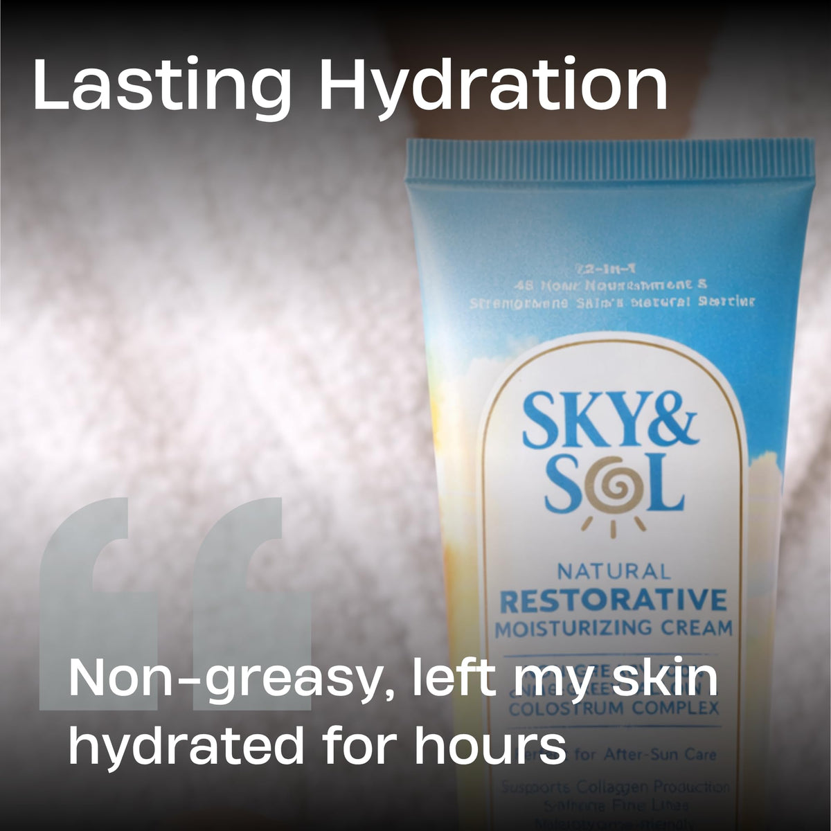 Sky and Sol jar in bathroom setting showing everyday natural skincare use